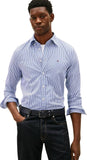 TOMMY H U PRE Camicia core flex pop classic BLU/BIANCO