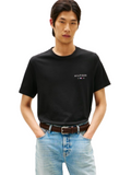 TOMMY H U PRE T-shirt con logo laterale nero