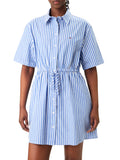 TOMMY J D COL Abito corto con strisce BLU/B.CO