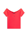 TOMMY J D COL T-shirt slim fit rosso