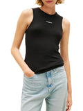 TOMMY J D COL Canotta slim script label nero