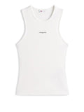 TOMMY J D COL Canotta slim script label bianco