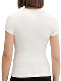 TOMMY J D PRE T-shirt slim logo bianco