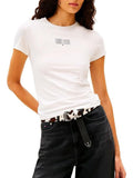 T-shirt slim logo multi linea