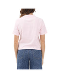 TOMMY J D PRE T-shirt boxy con badge ROSA CHIARO
