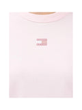 TOMMY J D PRE T-shirt boxy con badge ROSA CHIARO
