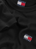 TOMMY J U COL T-shirt regular badge logo nero