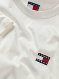 TOMMY J U COL T-shirt regular badge logo bianco