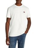 TOMMY J U COL T-shirt regular badge logo bianco