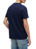 TOMMY J U COL T-shirt basic regular linear logo blu