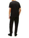 TOMMY J U COL T-shirt linear logo nero