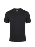 TOMMY J U COL T-shirt regolare con bandiera mini nero