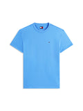 TOMMY J U COL T-shirt girocollo basic azzurro