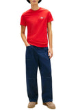 TOMMY J U COL T-shirt slim sign chest rosso