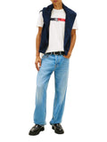 TOMMY J U COL T-shirt regular signature bianco