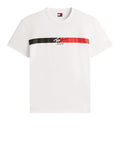 TOMMY J U COL T-shirt regular signature bianco