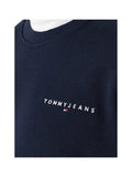 TOMMY J U PRE Felpa girocollo regular linear logo NAVY