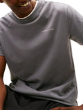 TOMMY J U PRE T-shirt basic slim linear chest logo nero