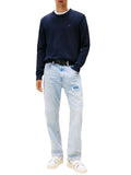 TOMMY J U PRE Maglione essential in cotone organico NAVY