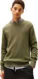 TOMMY J U PRE Maglioncino girocollo in cotone slim ess VERDE SCURO