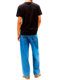 TOMMY J U PRE T-shirt regular center flag nero
