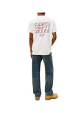 TOMMY J U PRE T-shirt regular signature spray logo bianco