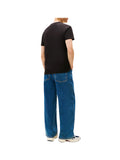 TOMMY J U PRE T-shirt con maxi bandiera nero