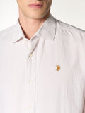 US POLO U Camicia regular collo alla francese B.CO/BEIGE