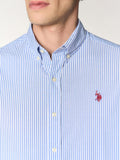 US POLO U Camicia Earle slim B.CO/CELESTE