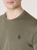 US POLO U T-shirt basic Mick VERDE MILITARE