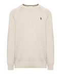 US POLO U Pullover girocollo in cotone sabbia