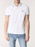 US POLO U Polo Paul con profili contrasto e logo bianco