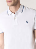 US POLO U Polo Paul con profili contrasto e logo bianco