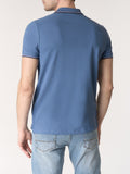 US POLO U Polo Paul con profili contrasto e logo azzurro