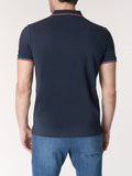 US POLO U Polo Paul con profili contrasto e logo blu