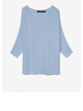 VERO MODA Blusa manica 3/4 VMNORA scollo a barca azzurro