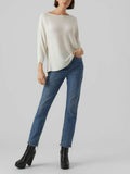 VERO MODA Blusa manica 3/4 VMNORA scollo a barca panna