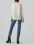 VERO MODA Blusa manica 3/4 VMNORA scollo a barca panna