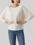 VERO MODA Blusa manica 3/4 VMNORA scollo a barca panna