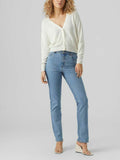 VERO MODA Cardigan corto scollo a v VMNEWLEXSUN bianco