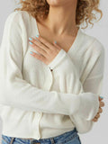 VERO MODA Cardigan corto scollo a v VMNEWLEXSUN bianco