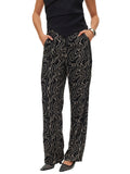 VERO MODA Pantaloni wide leg VMEASY NERO/BEIGE
