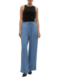 VERO MODA Pantalone loose in tencel BLU MEDIO
