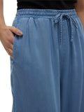 VERO MODA Pantalone loose in tencel BLU MEDIO