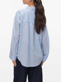 VERO MODA Camicia over con ricami azzurro