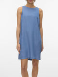 VERO MODA Abito corto in tencel BLU MEDIO