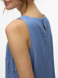 VERO MODA Abito corto in tencel BLU MEDIO