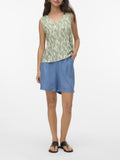 VERO MODA Shorts in tencel BLU MEDIO