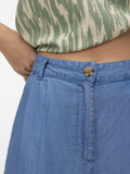 VERO MODA Shorts in tencel BLU MEDIO