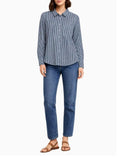 VERO MODA Camicia Mara a righe BLU/B.CO